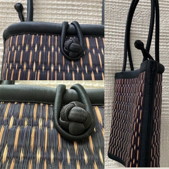 Baskets of Cambodia Handmade Woven Shoulder Bag Eco-Friendly Artisan Tote - Picture 9 of 10
